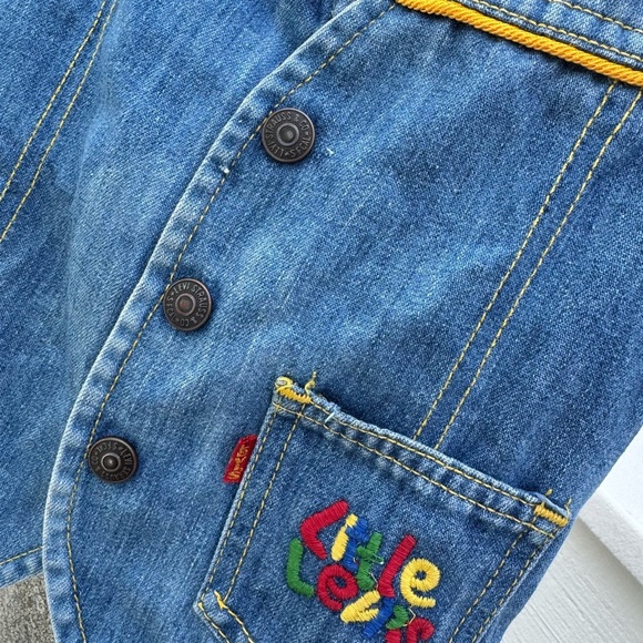 Vintage toddler Little Levi’s denim vest size 2t - Picture 2 of 5